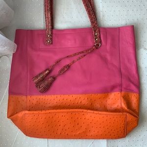 Rafe tote croc & supple leather pretty for spring
